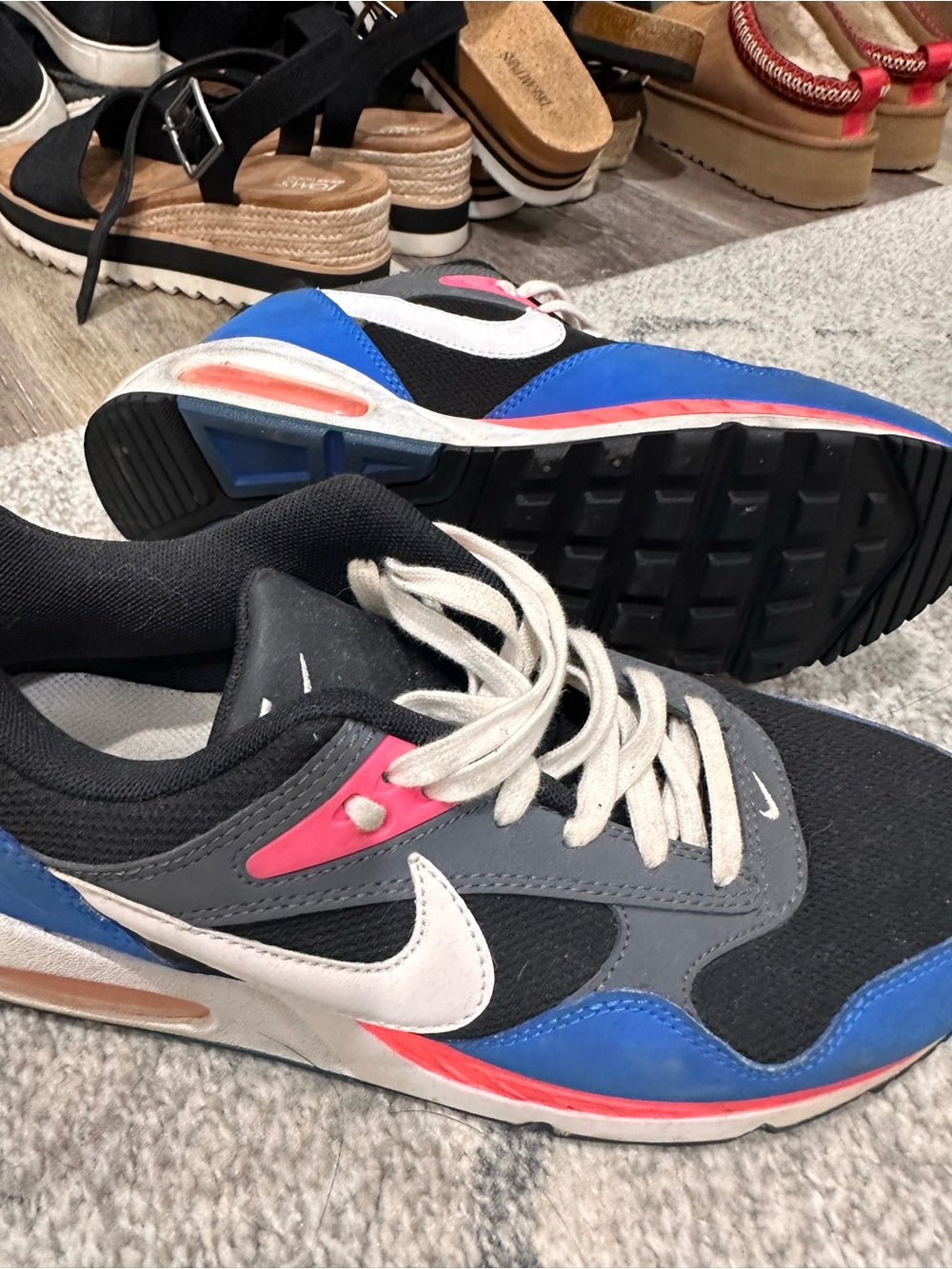 Nike Kids Blue, Gray & Pink Athletic Sneakers